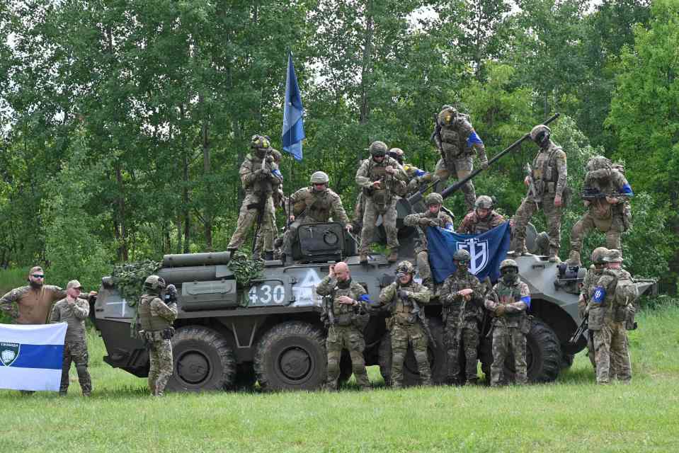 Fighters of the Russian Volunteer Corps and the Freedom of Russia Legion