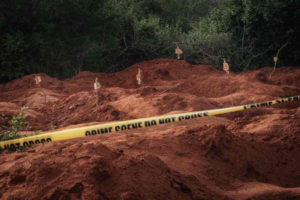 Mass graves of cult members are being exhumed and some corpses were found without organs