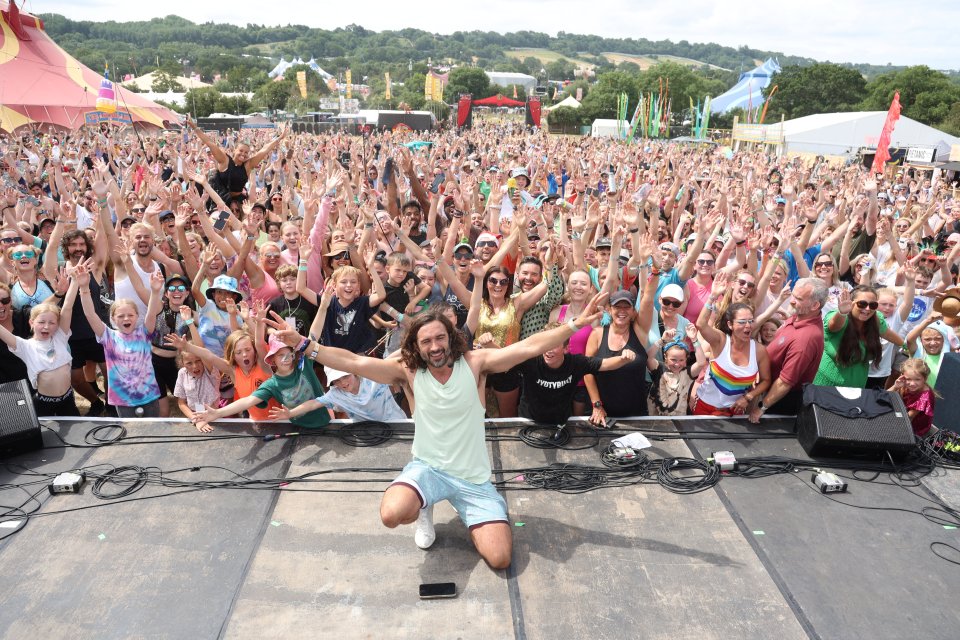 Celebs including Joe Wicks attract 200,000 revellers to Glastonbury every year