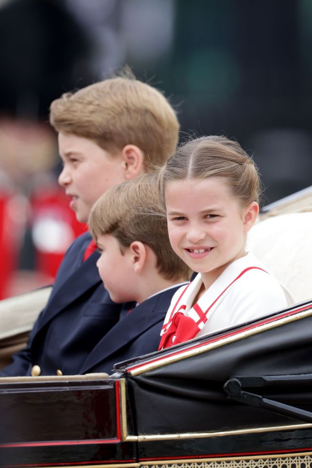 The siblings smiled at crowds as they joined the procession