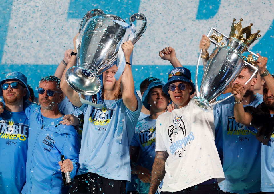 Man City went on to seal an historic Treble