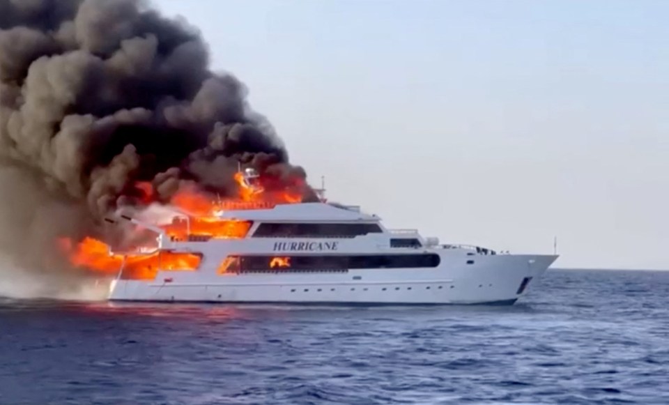 Three Brits are missing after a tourist boat caught on fire in Egypt