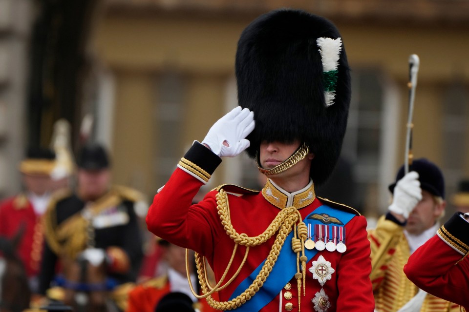 Prince William rode alongside his dad during the procession