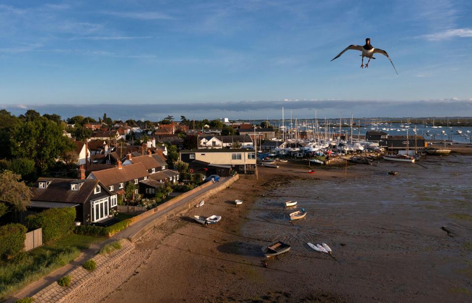 The town is left cut off from civilisation when high tide floods the Strood