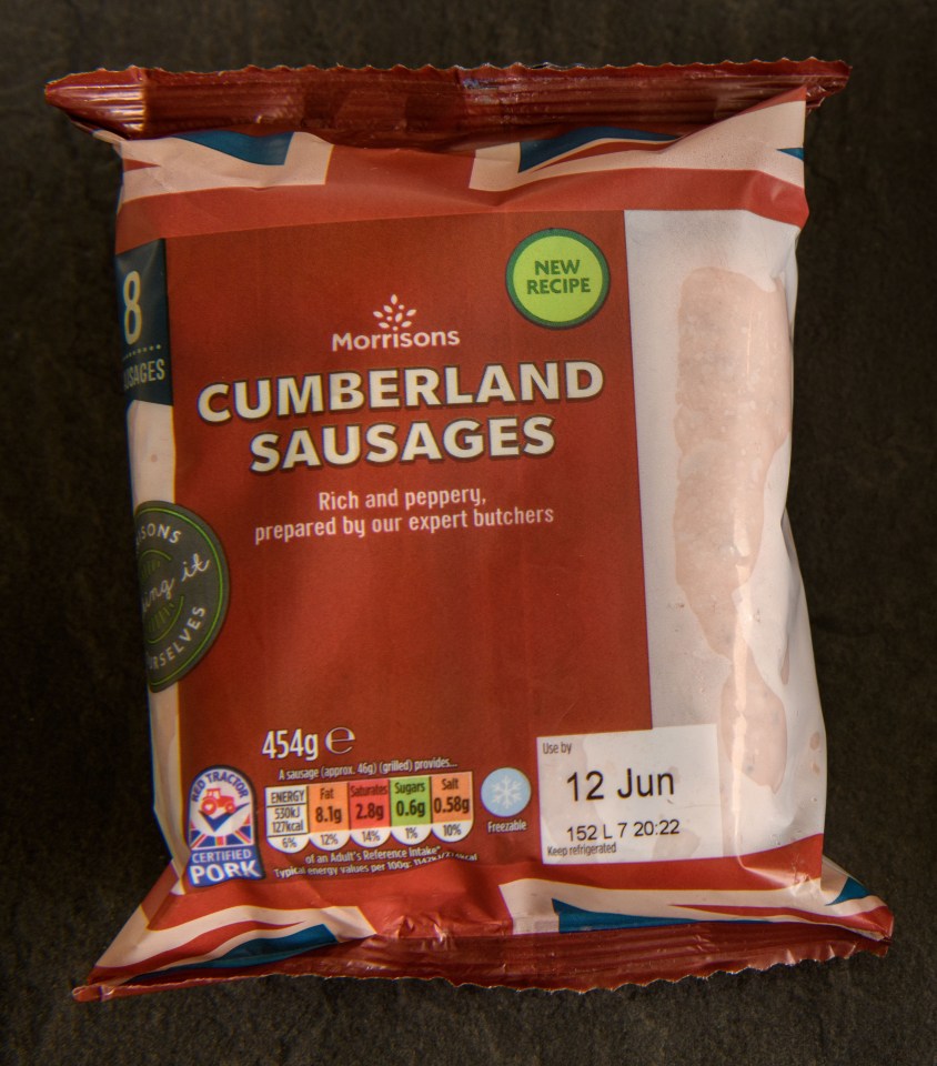 Morrison's Cumberland Sausages scored one out of five