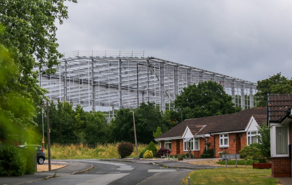 The 450,000sq ft industrial unit was erected in less than ten days