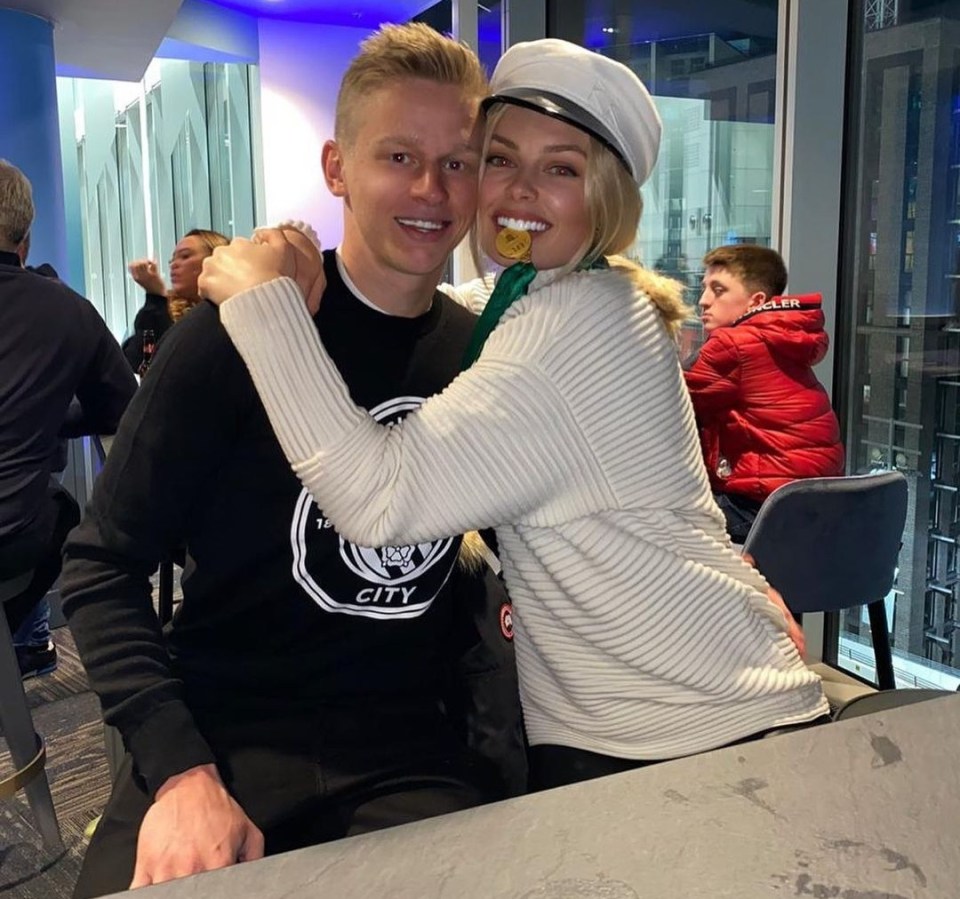 Zinchenko alongside his wife Vlada Shcheglova