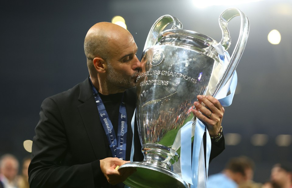 Pep Guardiola added Champions League glory as Man City manager to the two times he won it as Barcelona boss in 2009 and 2011