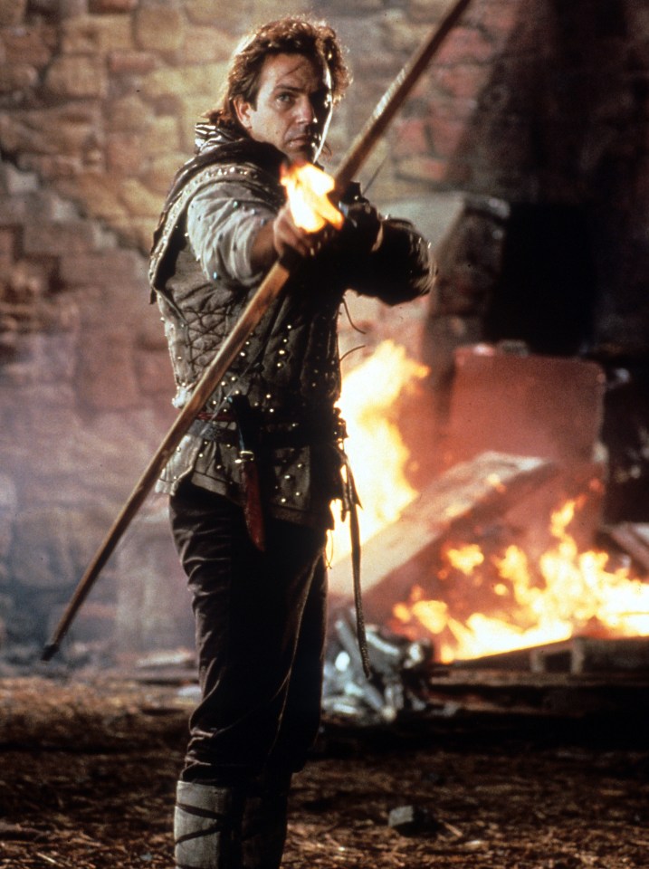 Kevin starred in hit Robin Hood: Prince Of Thieves in 1991