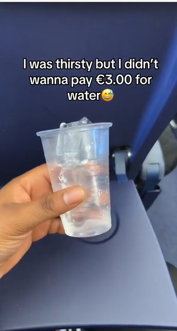 Instead she said she just asked for a cup with ice