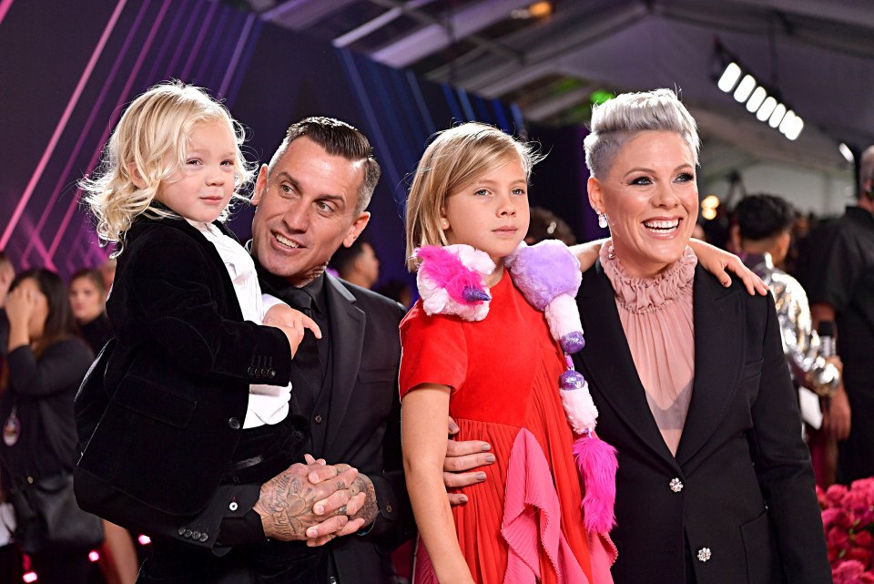 Pink and Carey Hart have two children - Jameson and Willow