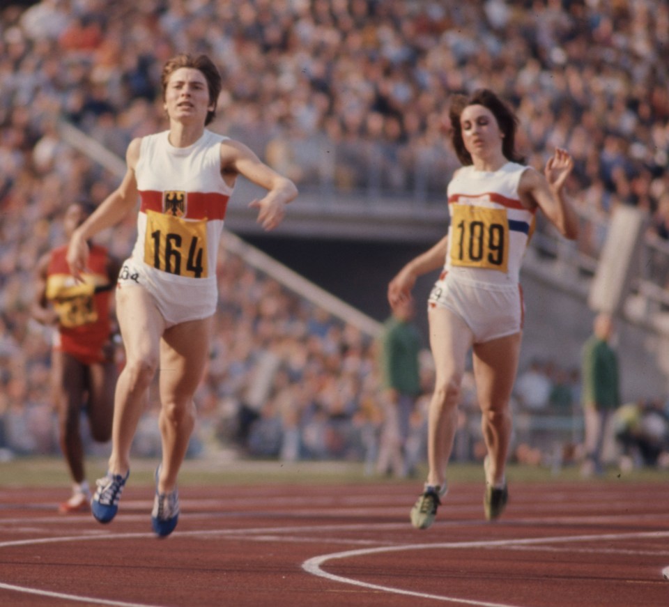 Della Pascoe, right, competed at the Olympics twice for Great Britain