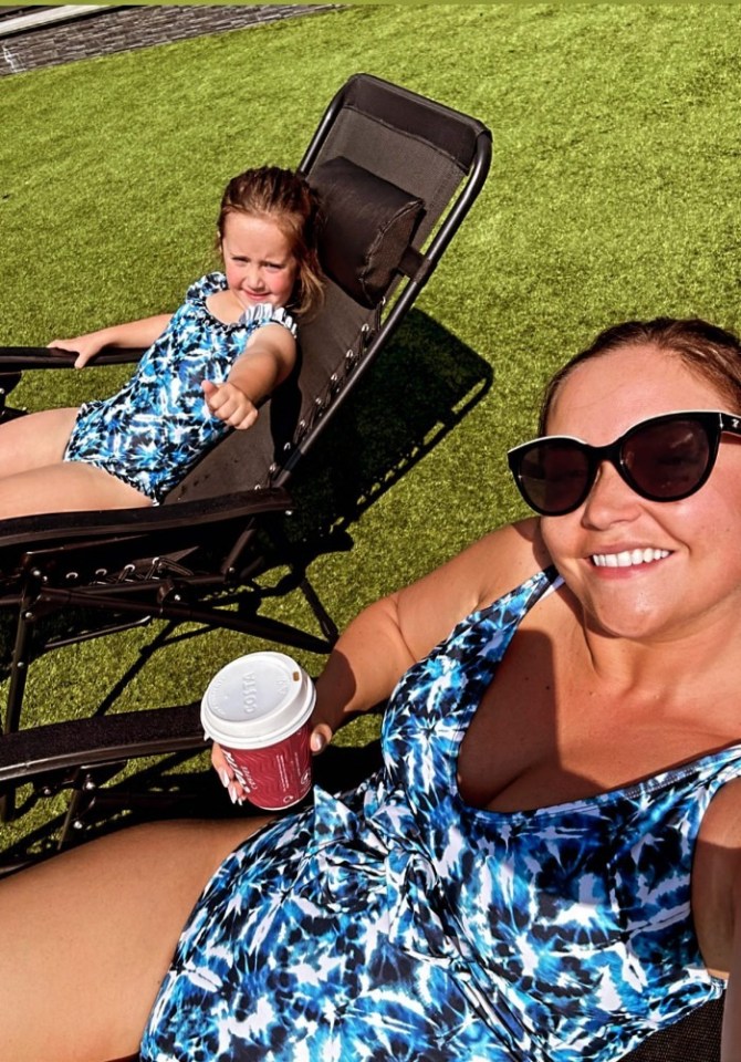 Jacqueline Jossa soaked up the sun with her daughter in matching swimsuits