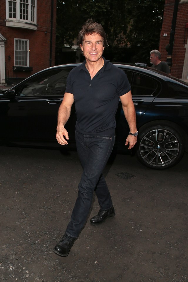 LONDON, ENGLAND - JULY 25: Tom Cruise seen on a night out at The Twenty Two restaurant on July 25, 2022 in London, England. (Photo by Ricky Vigil M/GC Images)