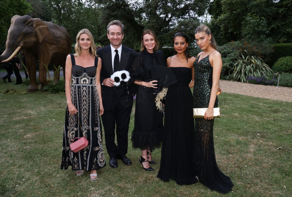 LONDON, ENGLAND - JUNE 28: Donna Air, Matthew Macfadyen, Keeley Hawes, Emma Thynn and Freya Air Aspinall attend The Animal Ball at Lancaster House on June 28, 2023 in London, England. (Photo by Tim P. Whitby/Getty Images for The Animal Ball )