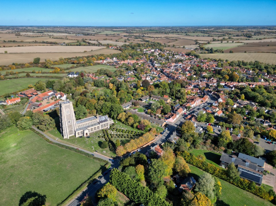 Picturesque Lavenham in Suffolk has been voted the most stylish place to live in the UK