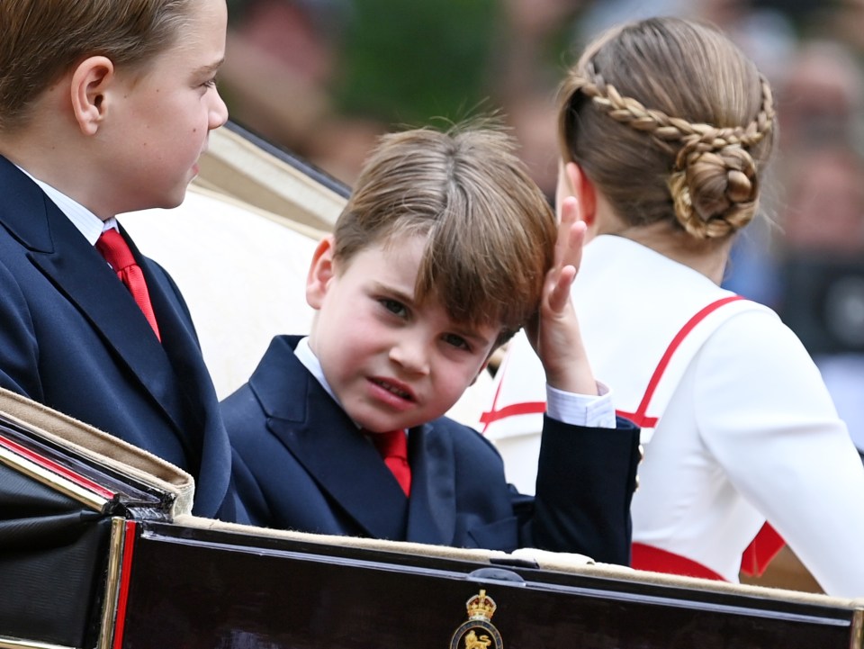 The family were escorted by troops from the Household Cavalry's Life Guards and Blues and Royals