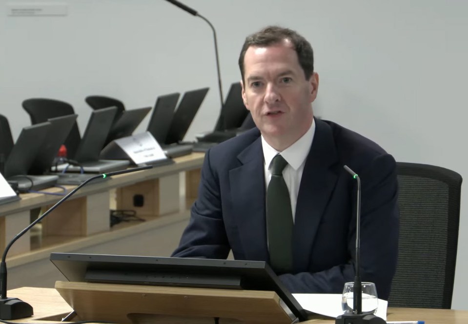 BEST QUALITY AVAILABLE Video grab of former chancellor of the exchequer George Osborne giving evidence to the UK Covid-19 Inquiry at Dorland House in London, during its first investigation (Module 1) examining if the pandemic was properly planned for and "whether the UK was adequately ready for that eventuality". Issue date: Tuesday June 20, 2023. PA Photo. See PA story INQUIRY Coronavirus. Photo credit should read: UK Covid-19 Inquiry/PA Wire NOTE TO EDITORS: This handout photo may only be used for editorial reporting purposes for the contemporaneous illustration of events, things or the people in the image or facts mentioned in the caption. Reuse of the picture may require further permission from the copyright holder.