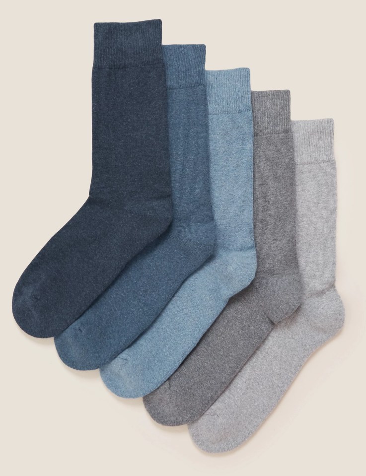 M&S Collection 5pk Cool & Fresh Cushioned Socks