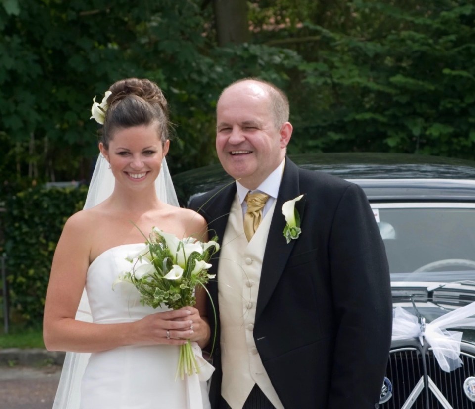 Alistair recognised that milestones, such as Father’s Day, are 'hard' for grieving parents, pictured beaming Alistair with his daughter on her wedding day in 2008