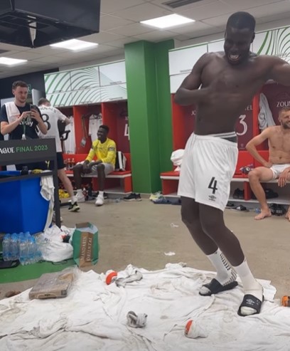 Kurt Zouma showed off his dance moves at full-time