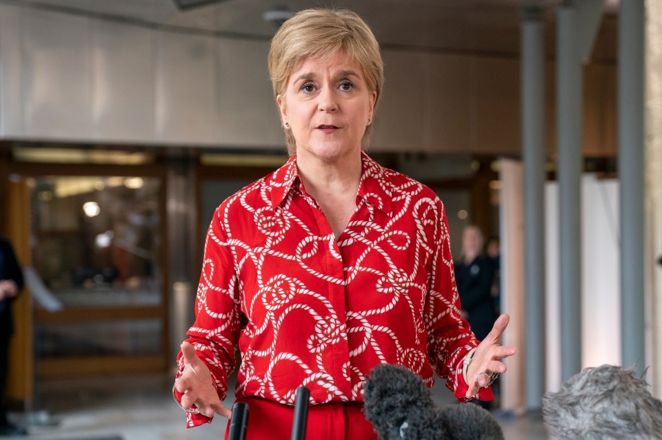 Former first minister of Scotland Nicola Sturgeon speaking to the media on her return to the Scottish Parliament in Holyrood, Edinburgh, following her arrest in the police investigation into the SNP's finances. Picture date: Tuesday June 20, 2023. PA Photo. See PA story POLITICS SNP. Photo credit should read: Jane Barlow/PA Wire