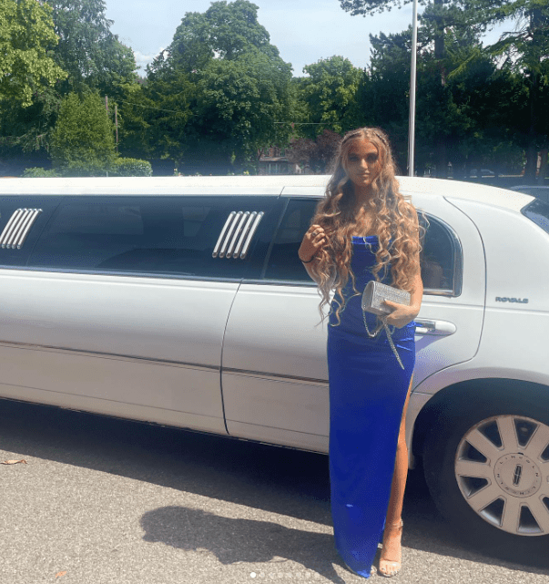 Princess headed off to her school prom on Friday