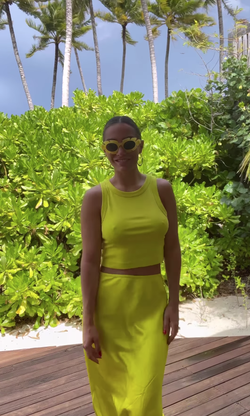 Frankie Bridge was a ray of sunshine on her Maldives trip