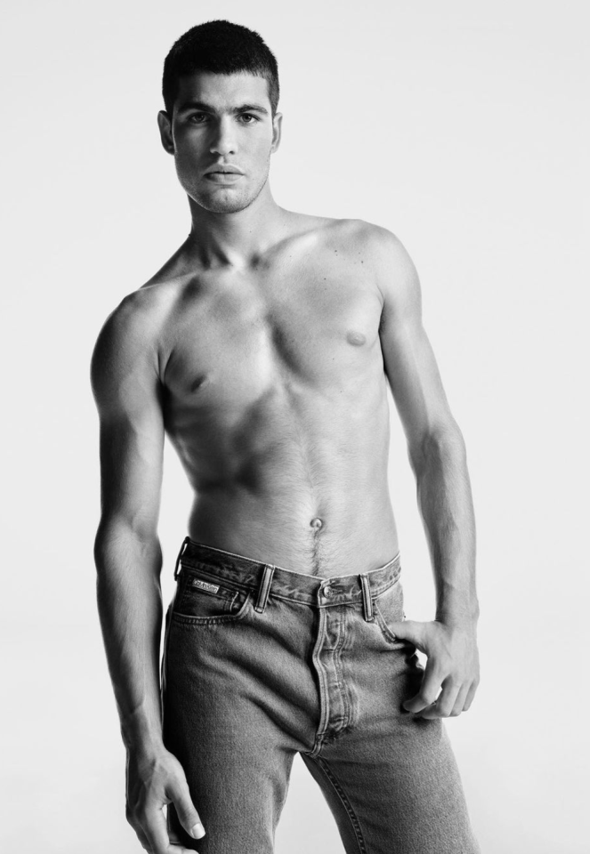 Alcaraz featured in Calvin Klein's Calvins or Nothing campaign for Spring 2023