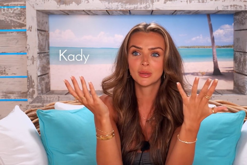 Kady said the timing wasn't right for the snog