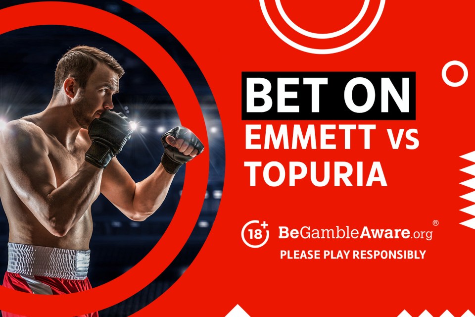 Bet on Emmet vs Topuria. 18+ BeGambleAware.org Please play responsibly.