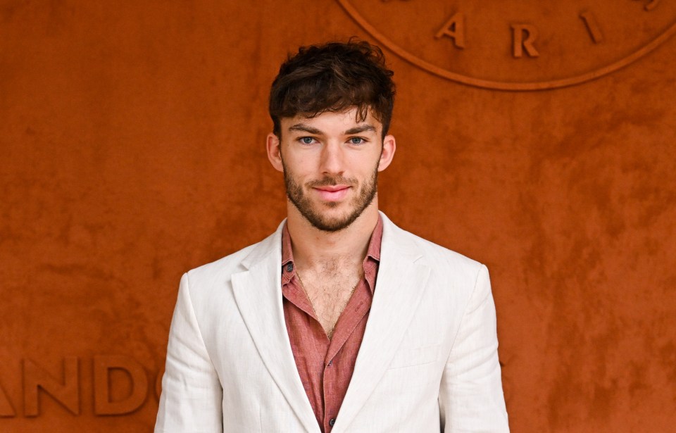 F1 star Pierre Gasly looked stylish in a linen suit