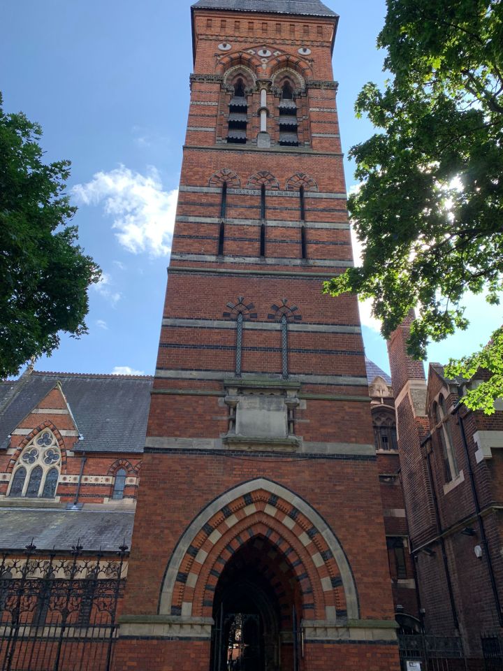 St James the Less church sits just off Vauxhall Bridge Road