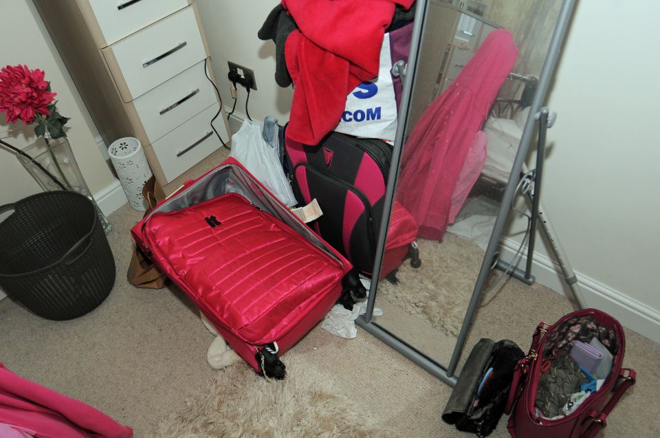 Letby had kept them in a red suitcase in the bedroom