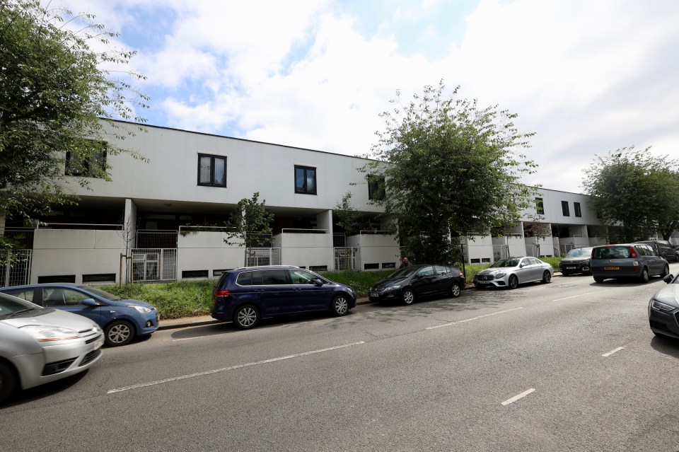 White block of avant-garde social housing stands out from surrounding terrace homes