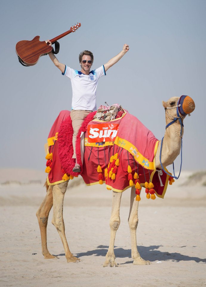 The singer became England's unofficial mascot during the winter World Cup