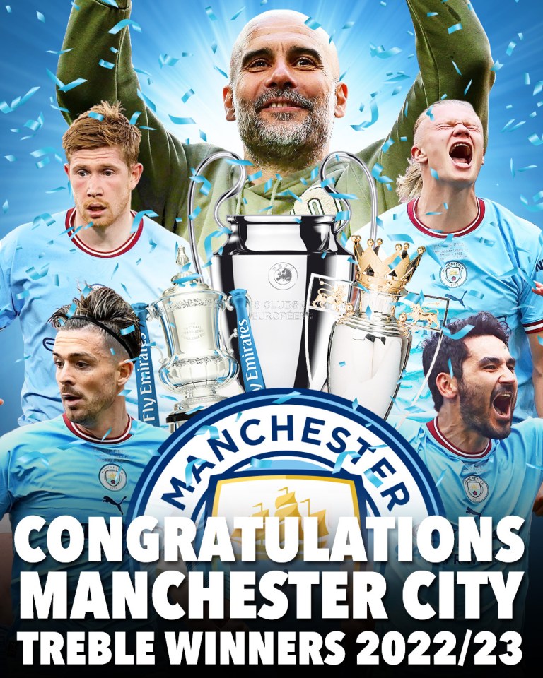 Manchester City have won the Treble