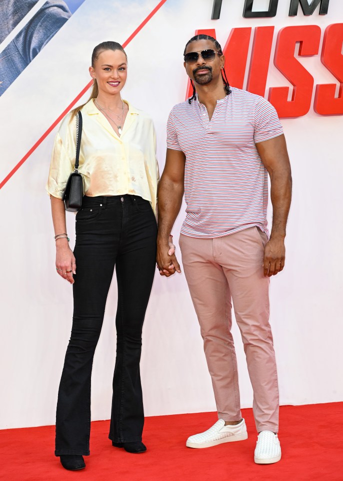 Sian Rose and David Haye attended the Mission Impossible premiere in London