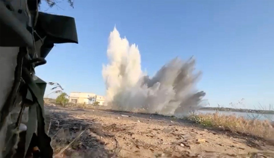 A massive dam in southern Ukraine on the Dnieper River has been blown up