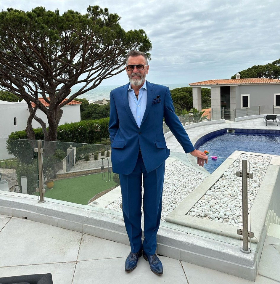 Duncan pictured while on holiday in their villa