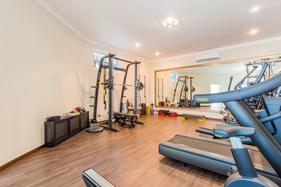 The property even has its own home gym