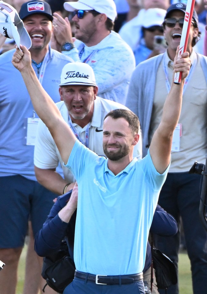 American star Wyndham Clark celebrates winning his first Major, with a narrow triumph from McIlroy at the US Open in LA