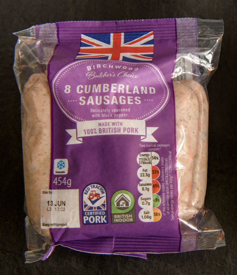 Lidl's Cumberland Sausages scored two out of five