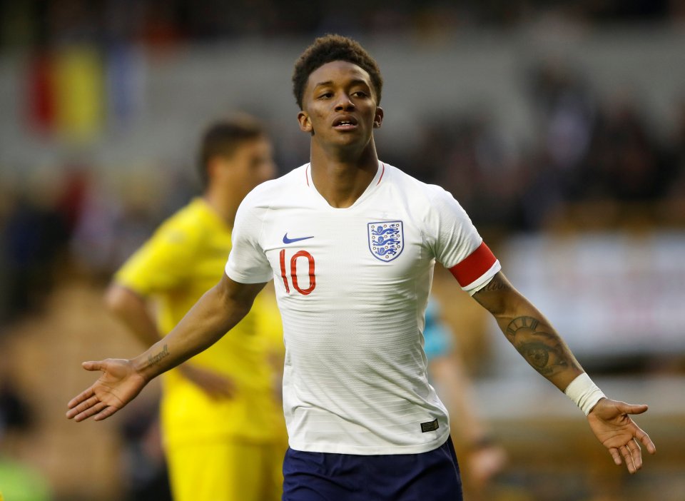 Gray celebrates scoring for England U21s in 2018