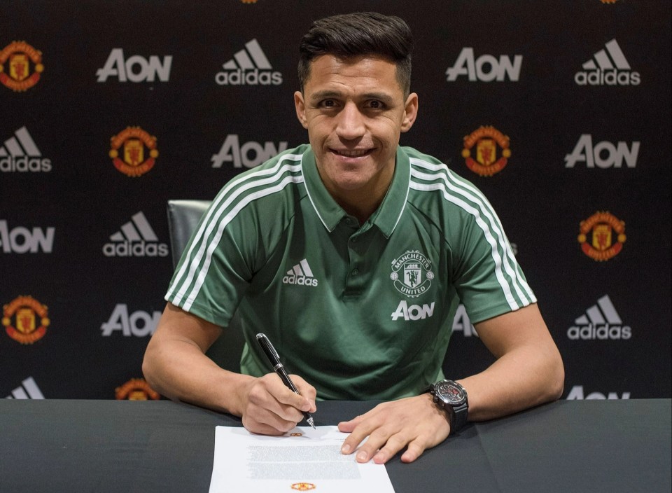 Alexis Sanchez joined Man Utd from Arsenal back in 2018