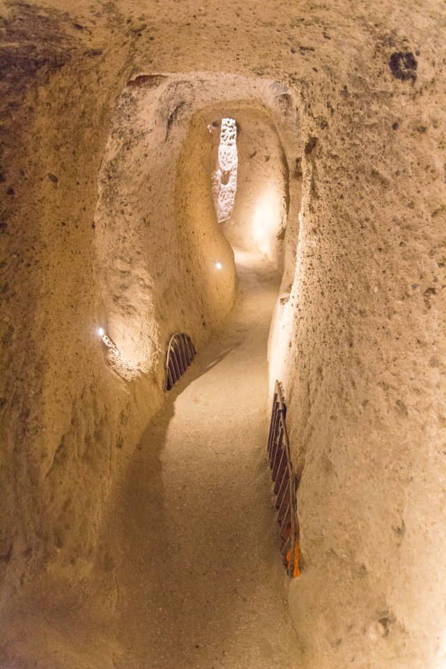 The narrow tunnels were designed to force intruders to stoop low in single file