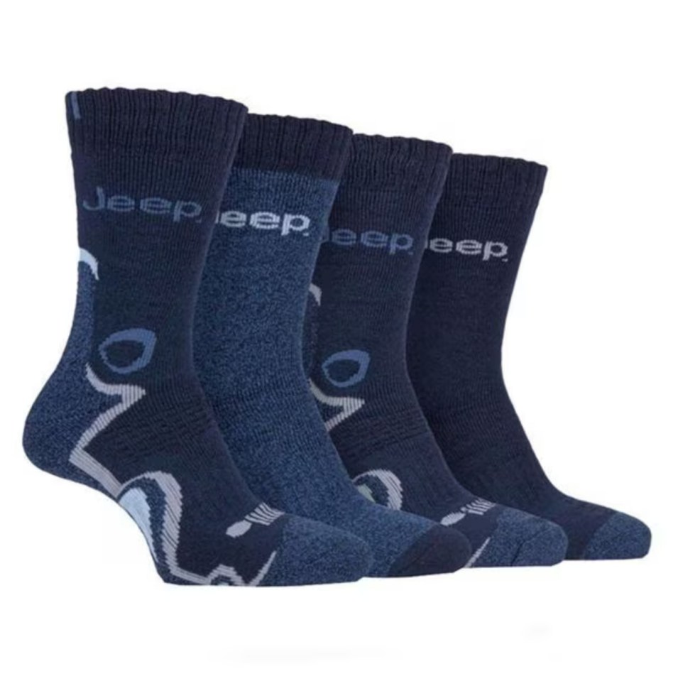 Jeep 4 Pack Performance Boot Socks Mens