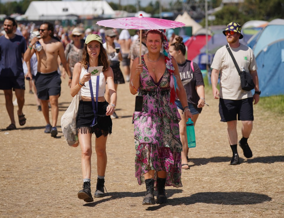 Festivalgoers are enjoying the beautiful weather as they flock to Worth Farm for a weekend of music and more