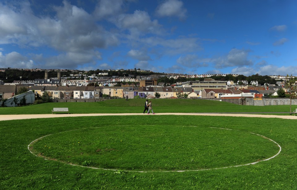 The centre circle of the Vetch remains intact as fans' had their ashes spread there