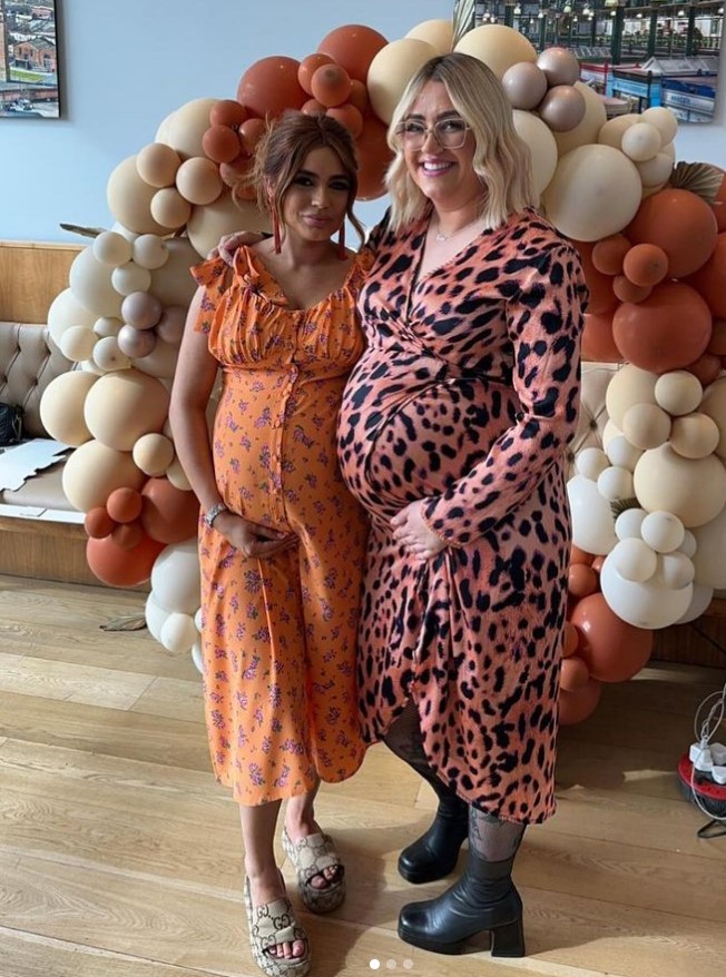 Her sister and co-star previously gave birth to a baby boy